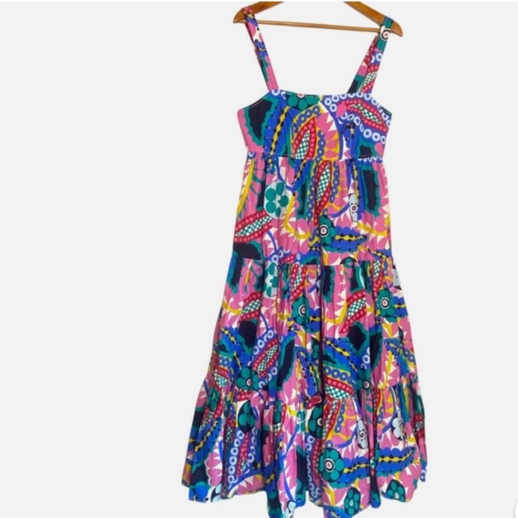 RARE NWOT J.Crew Apron Tiered Maxi Dress Floral Women’s 6 - Picture 5 of 8
